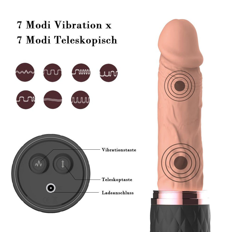 Kanonen | Realistischer Dildo & Sex Maschine mit Teleskopmodus