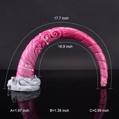 Deep Training Unicorn Tentacle Platinum Silicone Dildo