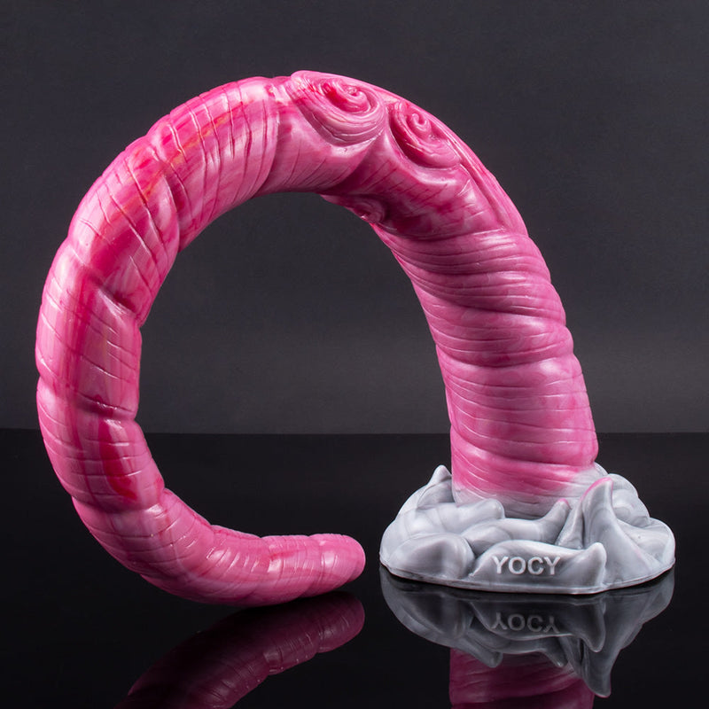 Deep Training Unicorn Tentacle Platinum Silicone Dildo